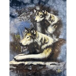 Vintage Quality Goods‎ Wolf Pack Tie Dye T Shirt Toronto Canada Gray Mens XL